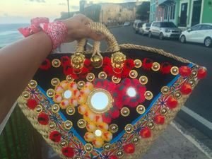 Sicily Bag beach bag straw bag coffa bag