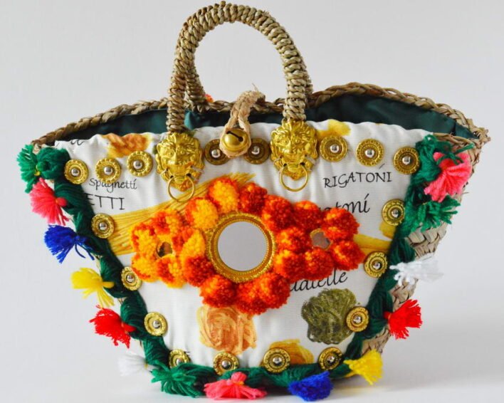 Sicily Bag beach bag straw bag coffa bag