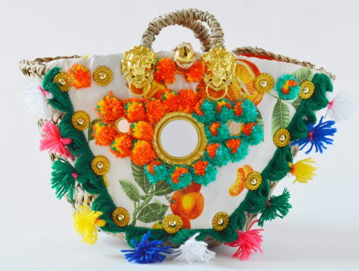 Sicily Bag beach bag straw bag coffa bag