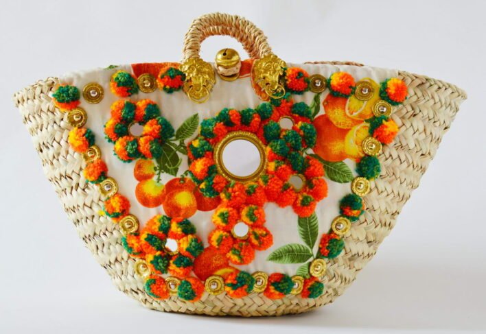 Sicily Bag beach bag straw bag coffa bag